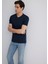 Ribana Detaylı V Yaka Lacivert Tişört 063748-17588 9