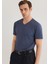 Stretch V Yaka Mavi Basic Tişört 061748-18790 9