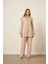 Kadın Ham Keten Takım Beige 31115 1