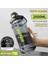 2000ML Açık Spor Fitness Ekstra Kapasiteli Çift Içme Pipetli Plastik Bardak (Yurt Dışından) 2