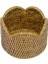 Rattan Scalloped Wine Coaster In Cream 1 Coaster 1
