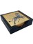 Zebras Gold Lacquer Coasters - Set Of 4 Coasters In Holder 1