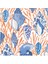 Shell Toile Luncheon Napkins In Coral & Blue - 20 Per Package 1
