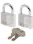 Lock 9130EURT Anahtarlı 2&apos;li Alüminyum Asma Kilit Seti, Gri, 3 x 5,2 x 1,6 cm 1