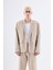 Klasik Oversize Takım Elbise Bej 5