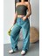Baggy Taş Enzim Bıyık Yıkama Jeans Pantolon Yeşil Tint D2007 1