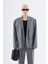 Klasik Oversize Takım Elbise Gri 5