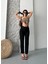 Mom Fit Enzim Taş Yıkama Jeans Pantolon Siyah D2006 2