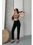 Mom Fit Enzim Taş Yıkama Jeans Pantolon Siyah D2006 4