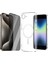 iPhone 16E Kılıf Zore M-safe Şarj Özellikli Şeffaf Kamera Çerçeveli Porto Kapak + Hayalet Ekran Koruyucu 1