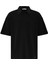 Basic Polo Yaka Oversize Tişört Siyah 2
