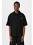Polo Yaka Oversize Tişört Siyah 3