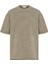 Yıkamalı Basic Oversize Tişört Haki 2