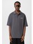 Polo Yaka Oversize Tişört Füme 3