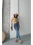 Mom Fit Bıyık Kar Yıkama Jeans Pantolon Koyu Mavi D2006 4