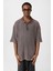 Polo Yaka Oversize Triko Kahve 3