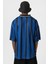 Oversize Baskılı Forma Tişört Indigo 5