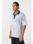 Yıkamalı Oversize Polo Yaka Tişört Indigo 4