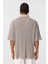 Yıkamalı Oversize Polo Yaka Tişört Taş 5