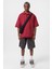 Polo Yaka Yıkamalı Oversize Tişört Bordo 1