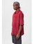 Polo Yaka Yıkamalı Oversize Tişört Bordo 4