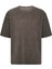 Yıkamalı Ottoman Basic Oversize Tişört Açık Kahve 2