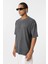 Yıkamalı Ottoman Basic Oversize Tişört Siyah 5