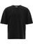 Yıkamalı Oversize Basic Tişört Siyah 2