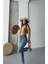 Mom Fit Bıyık Kar Yıkama Jeans Pantolon Koyu Mavi D2006 2