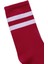 Şeritli Tenis Çorap Kırmızı 2