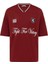 Baskılı Oversize Forma Tişört Bordo 2