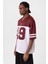 Baskılı Oversize Forma Tişört Bordo 4