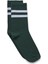 Şeritli Tenis Çorap Yeşil 1