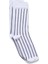 Çizgi Desenli Tenis Çorap Beyaz 1