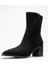Chara Siyah Süet Kadın Kalın Topuklu Bot 4