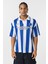 Oversize Polo Yaka Forma Tişört Saks 3