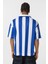 Oversize Polo Yaka Forma Tişört Saks 5