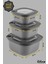 9'lu Mikrodalga ve Difriz Kullanımına Uygun Vakumlu Vıp Saklama Kabı Çeyiz Seti 3X(600-1100-1800 Ml) 10