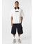 Polo Yaka Oversize Baskılı Tişört Ekru 1