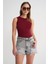 2012 Kadın Slim Fit Basic Atlet Bordo 1
