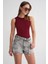 2012 Kadın Slim Fit Basic Atlet Bordo 2