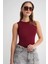 2012 Kadın Slim Fit Basic Atlet Bordo 3