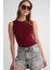 2012 Kadın Slim Fit Basic Atlet Bordo 4