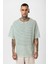 Çizgili Oversize Triko Tişört Benetton 3