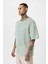 Çizgili Oversize Triko Tişört Benetton 4