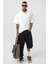 Basic Polo Yaka Oversize Tişört Ekru 1
