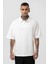 Basic Polo Yaka Oversize Tişört Ekru 3