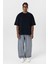 Basic Oversize Bisiklet Yaka Tişört Siyah 1