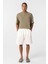 Basic Oversize Düğme Yaka Tişört Haki 1