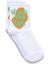 Baskılı Socket Çorap Beyaz 1